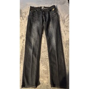 Old Skool Jeans Women 11 Blue Straight Mid Rise Studded Streetwear Hip Hop Skate